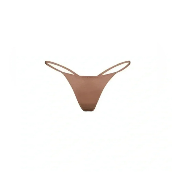 SKIMS Women's Satin String Thong in Desert Clay Size 4X PN-THG-1094 - Picture 2 of 7